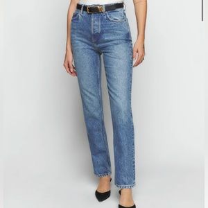 Reformation Cynthia High Rise Straight Jean size 26 Colorado